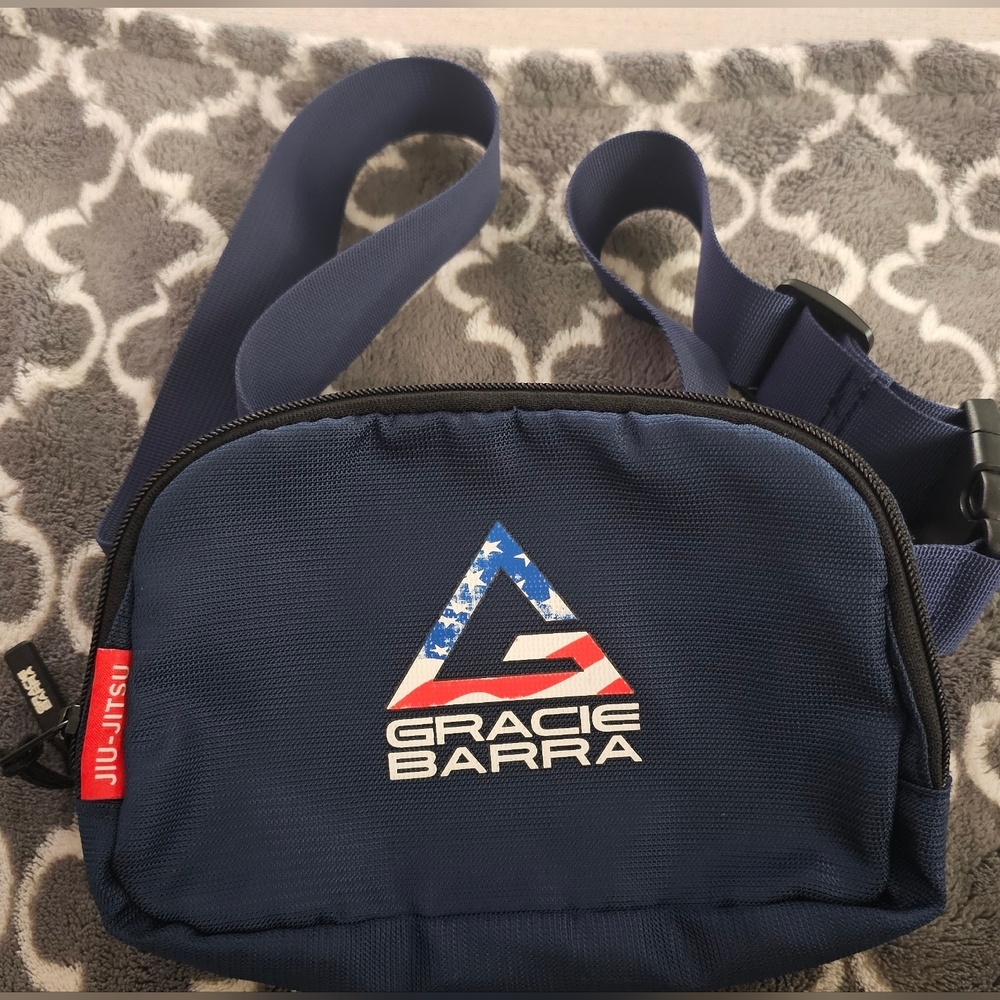 Gracie Barra Fanny Pack Navy Blue Jiu- Jitsu Belt Bag - Picture 1 of 5